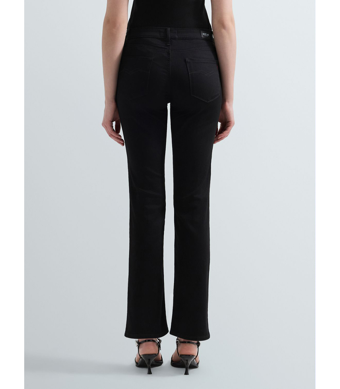 ストレート ZOLIE スーパーストレッチブラックデニム 詳細画像 ブラック 3